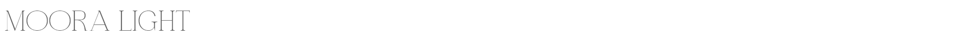 Sample characters Moora Light Font
